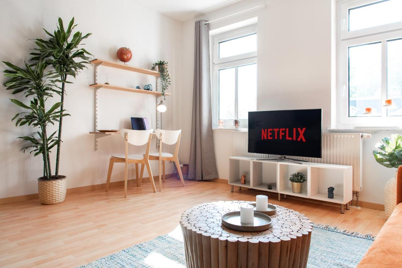 Stilvolles Apartment - Balkon, Netflix, Nespresso, Zentral, Messe 켐니츠 외부 사진